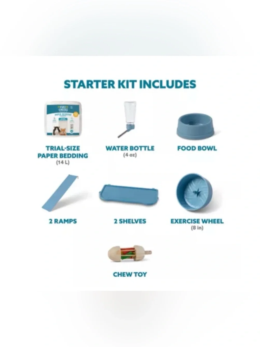 Full Checks Blue Hamster Cage Starter Kit - Start-Up Dream Home